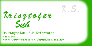 krisztofer suh business card